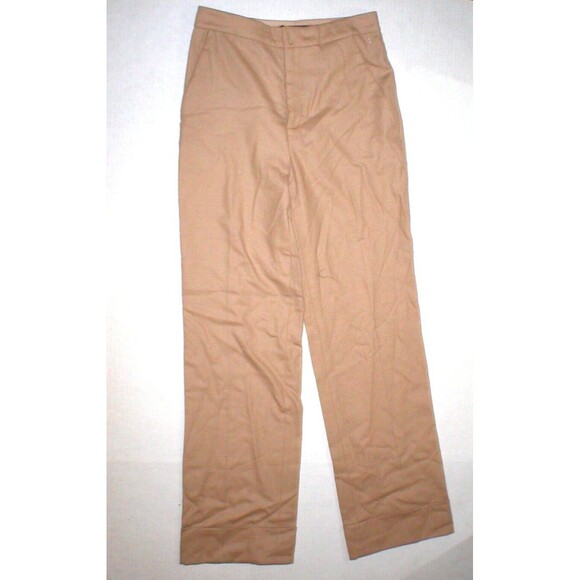 New Womens Magaschoni New York NWT Wide Leg Pant 2 Camel Brown Tan Wool Designer - Picture 1 of 7